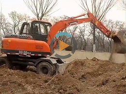 宝鼎轮式小挖掘机BD80型号工况介绍