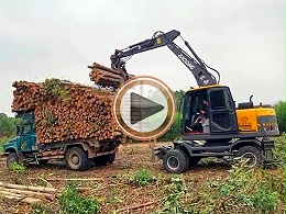 熟练抓木机手操作使用方法