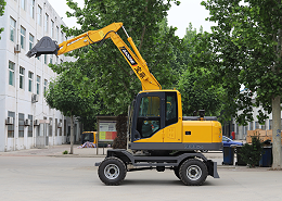 宝鼎轮式挖掘机，基建中不可或缺的工具