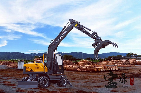 宝鼎轮式挖掘机抓木机厂家型号 