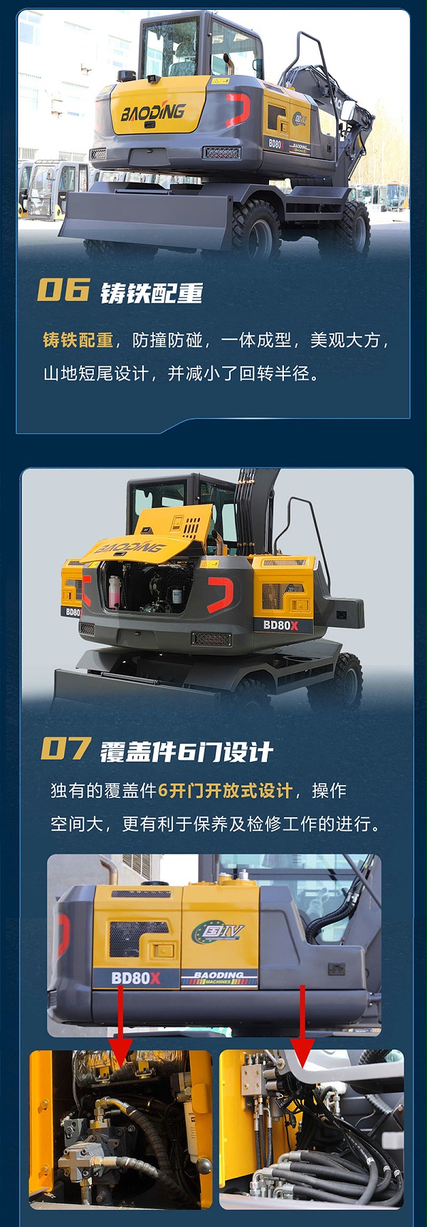 宝鼎BD80X轮式挖掘机