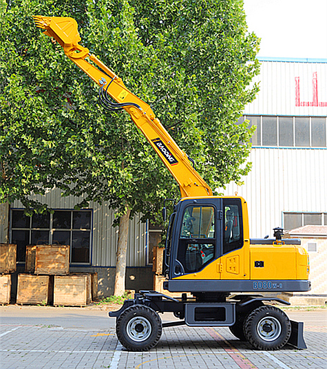 宝鼎80轮式挖掘机图片